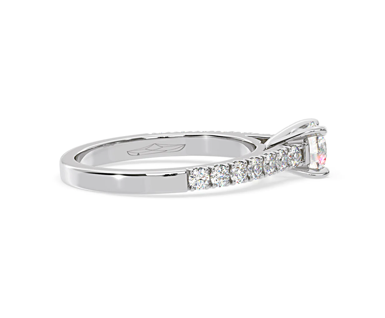 Natalia Lab Diamond Engagement Side Stone Ring Platinum 0.91CT F/VS1 - Image 145