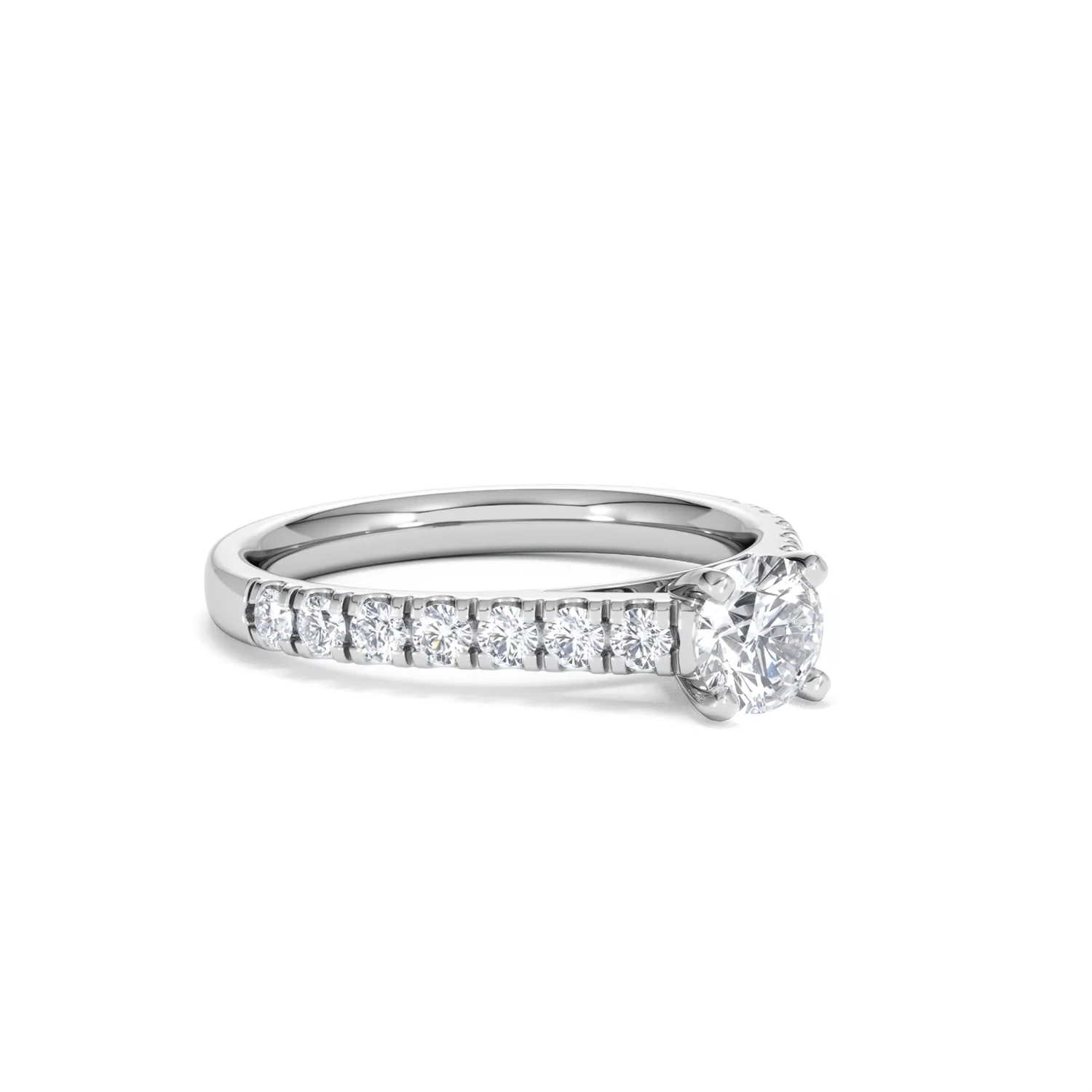 Natalia Lab Diamond Engagement Side Stone Ring Platinum 0.91CT F/VS1 - Image 16