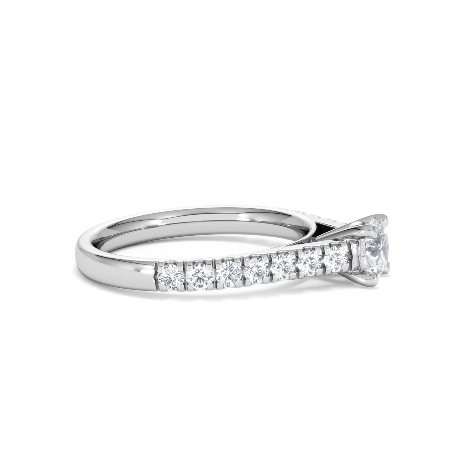 Natalia Lab Diamond Engagement Side Stone Ring Platinum 0.91CT F/VS1 - Image 24