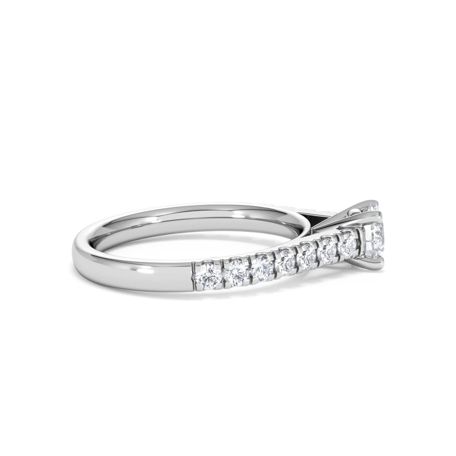 Natalia Lab Diamond Engagement Side Stone Ring Platinum 0.91CT F/VS1 - Image 28