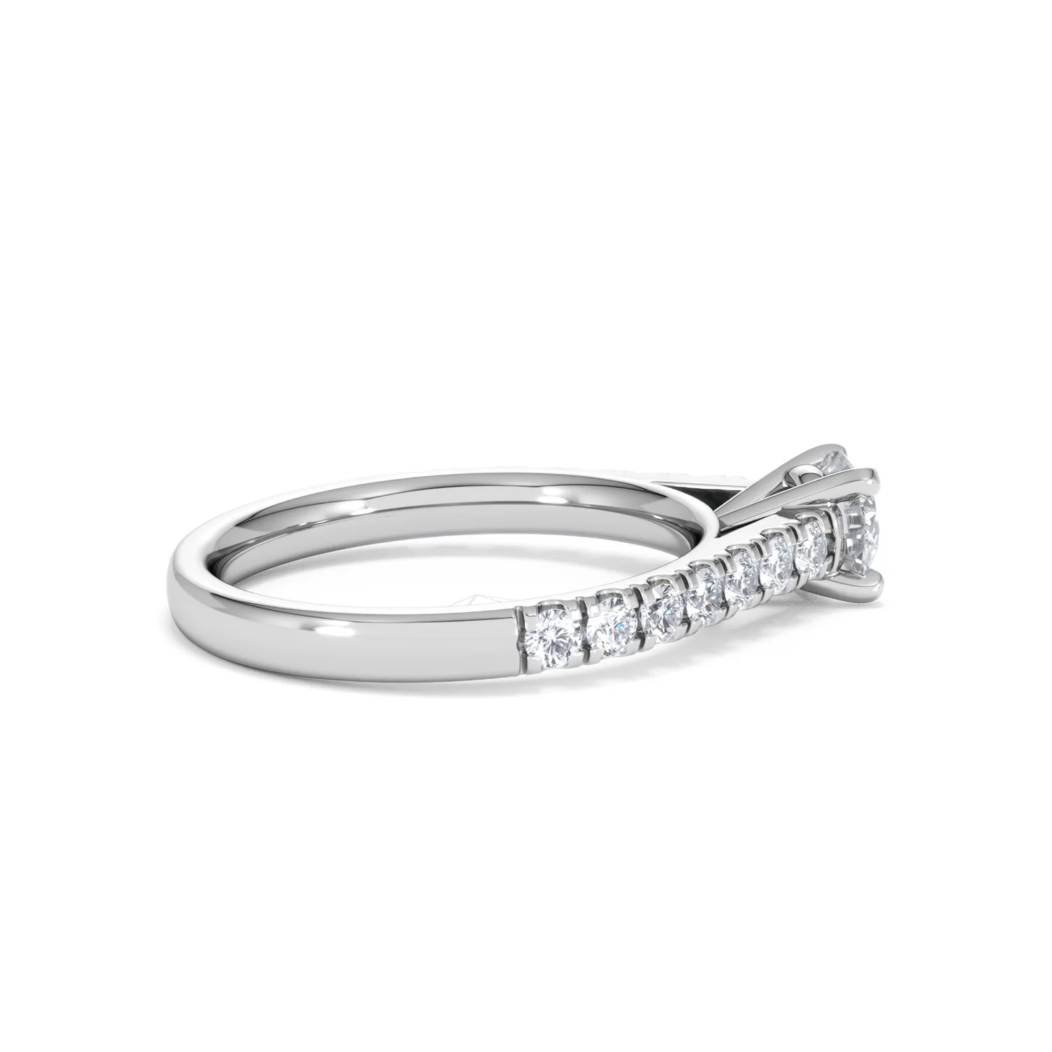 Natalia Lab Diamond Engagement Side Stone Ring Platinum 0.91CT F/VS1 - Image 31