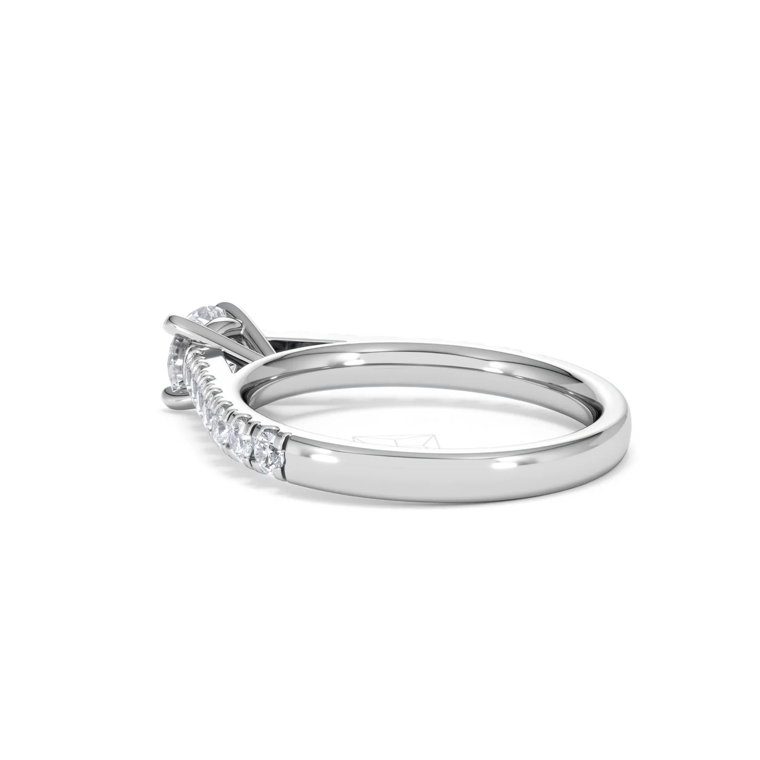 Natalia Lab Diamond Engagement Side Stone Ring Platinum 0.91CT F/VS1 - Image 59