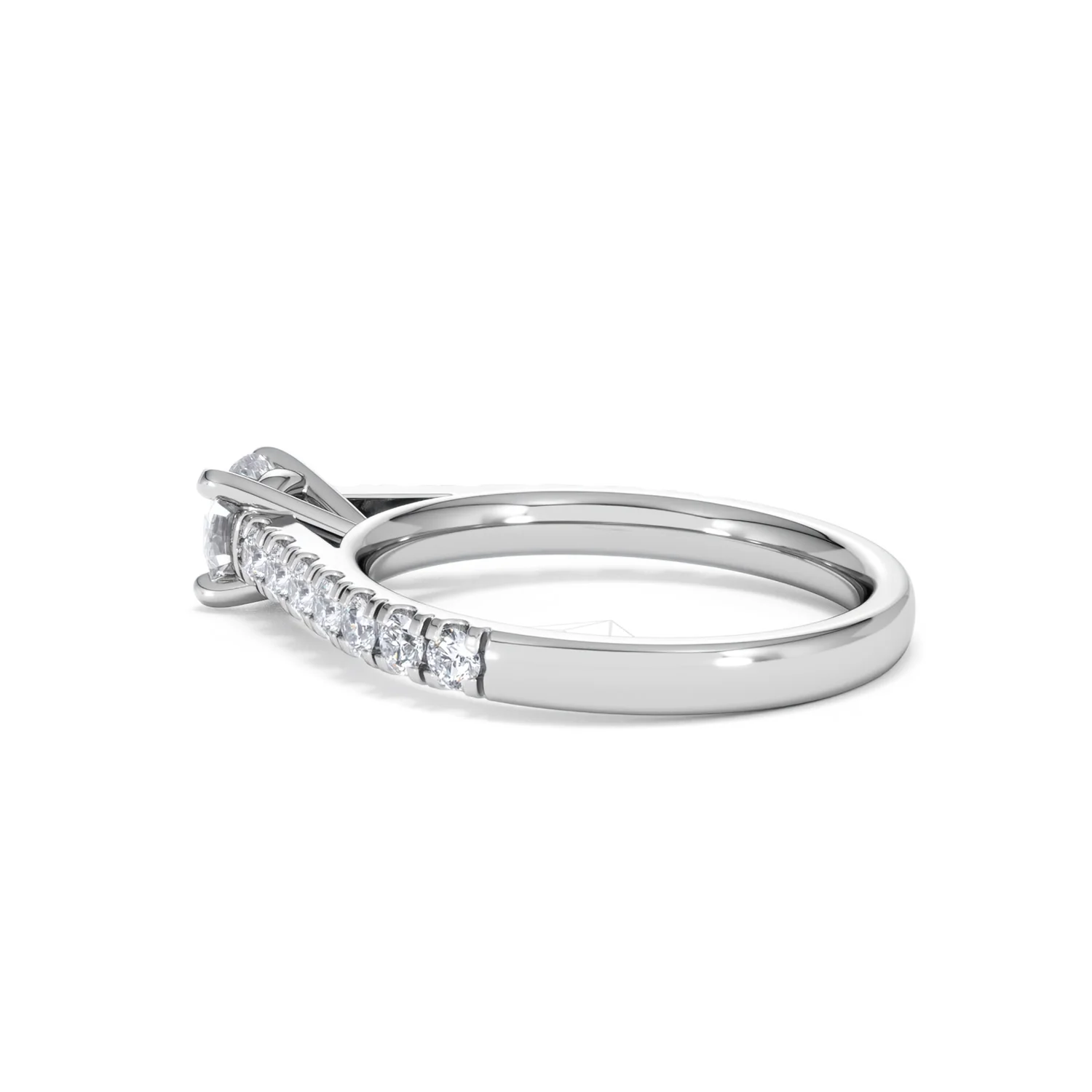 Natalia Lab Diamond Engagement Side Stone Ring Platinum 0.91CT F/VS1 - Image 62