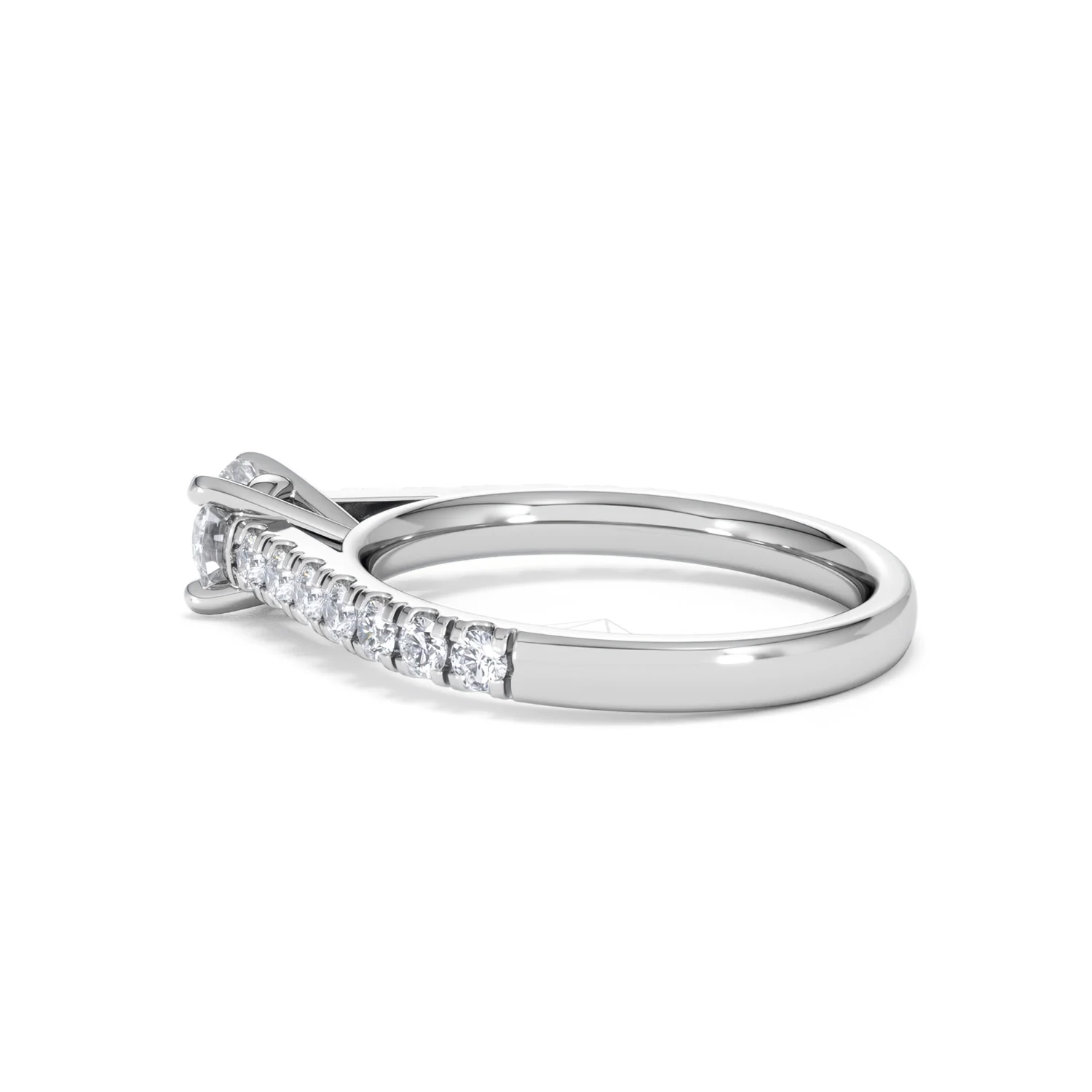Natalia Lab Diamond Engagement Side Stone Ring Platinum 0.91CT F/VS1 - Image 63