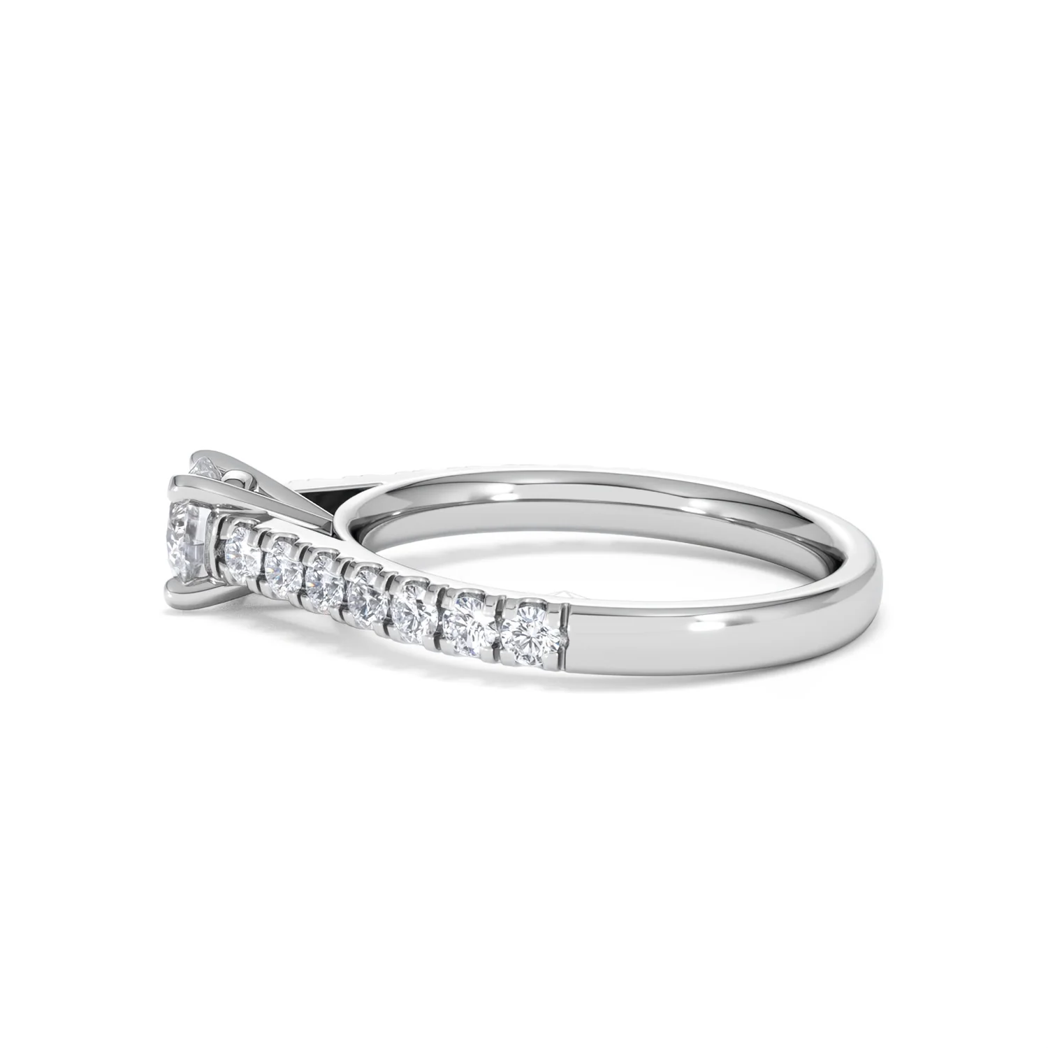 Natalia Lab Diamond Engagement Side Stone Ring Platinum 0.91CT F/VS1 - Image 66