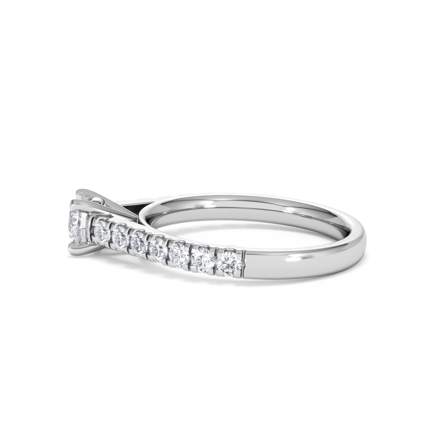 Natalia Lab Diamond Engagement Side Stone Ring Platinum 0.91CT F/VS1 - Image 67