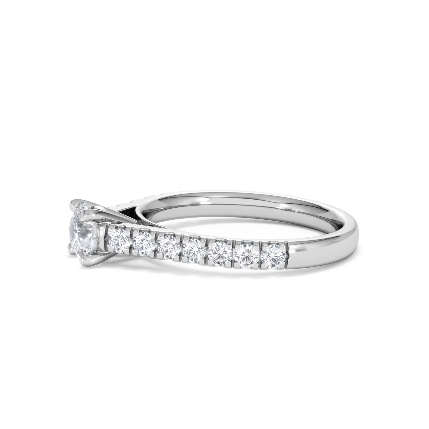 Natalia Lab Diamond Engagement Side Stone Ring Platinum 0.91CT F/VS1 - Image 72
