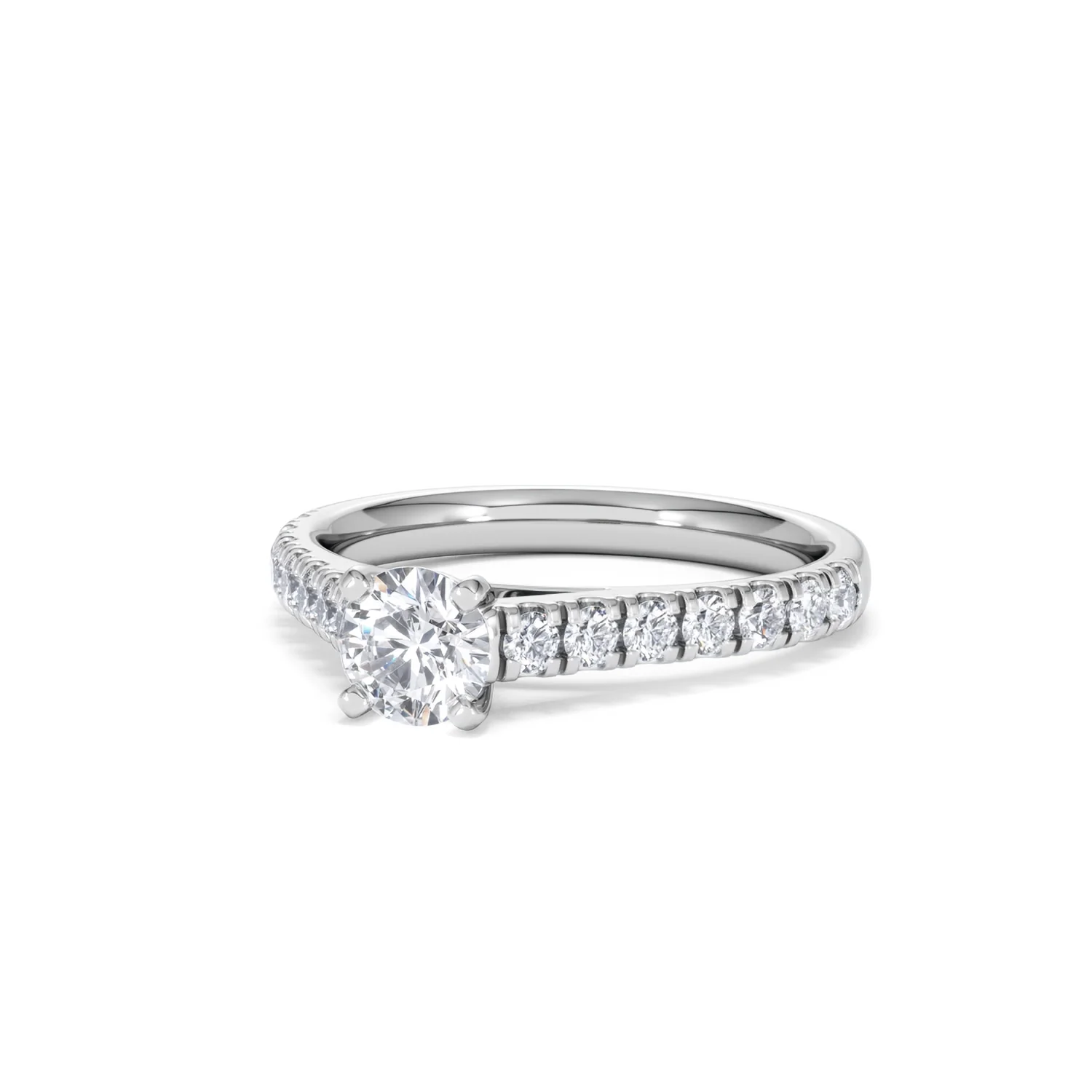 Natalia Lab Diamond Engagement Side Stone Ring Platinum 0.91CT F/VS1 - Image 83