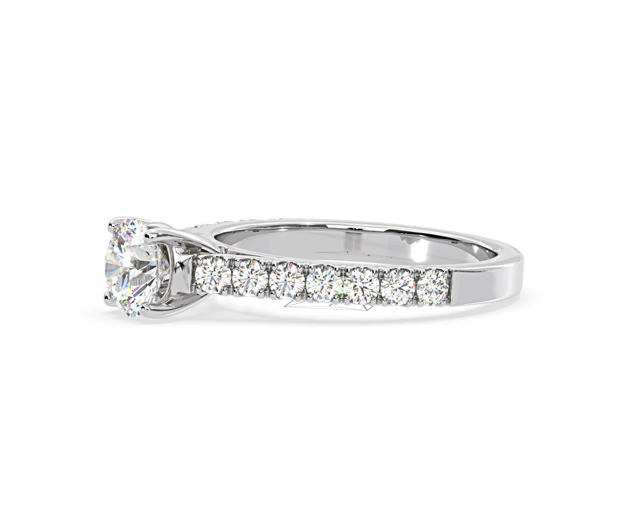 Natalia Lab Diamond Engagement Side Stone Ring Platinum 1.50CT F/VS1 - Image 101