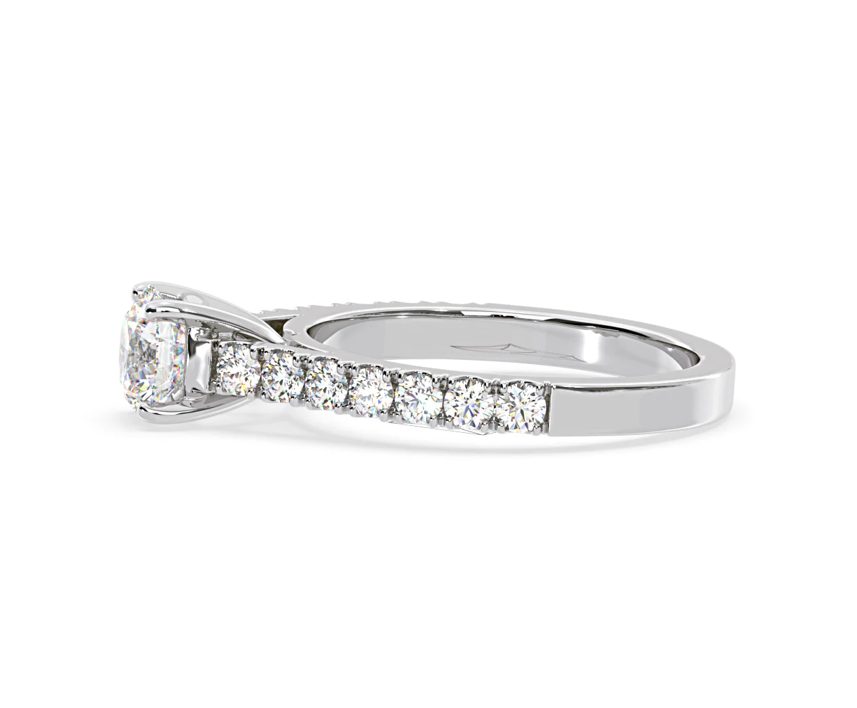Natalia Lab Diamond Engagement Side Stone Ring Platinum 1.50CT F/VS1 - Image 106