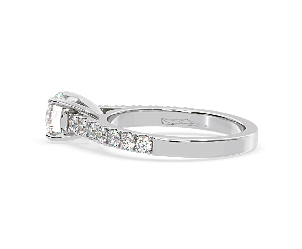 Natalia Lab Diamond Engagement Side Stone Ring Platinum 1.50CT F/VS1 - Image 112