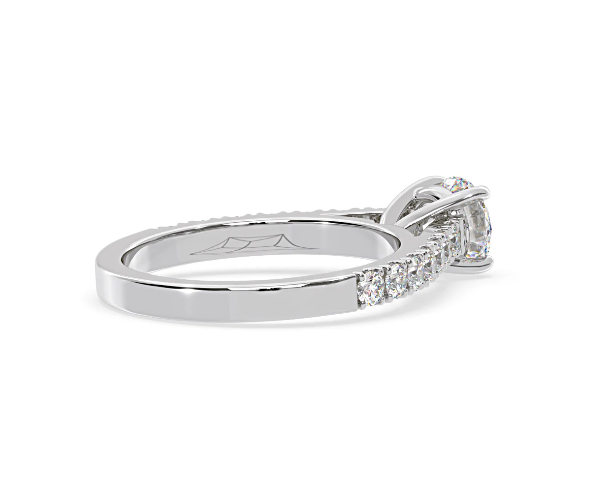 Natalia Lab Diamond Engagement Side Stone Ring Platinum 1.50CT F/VS1 - Image 139