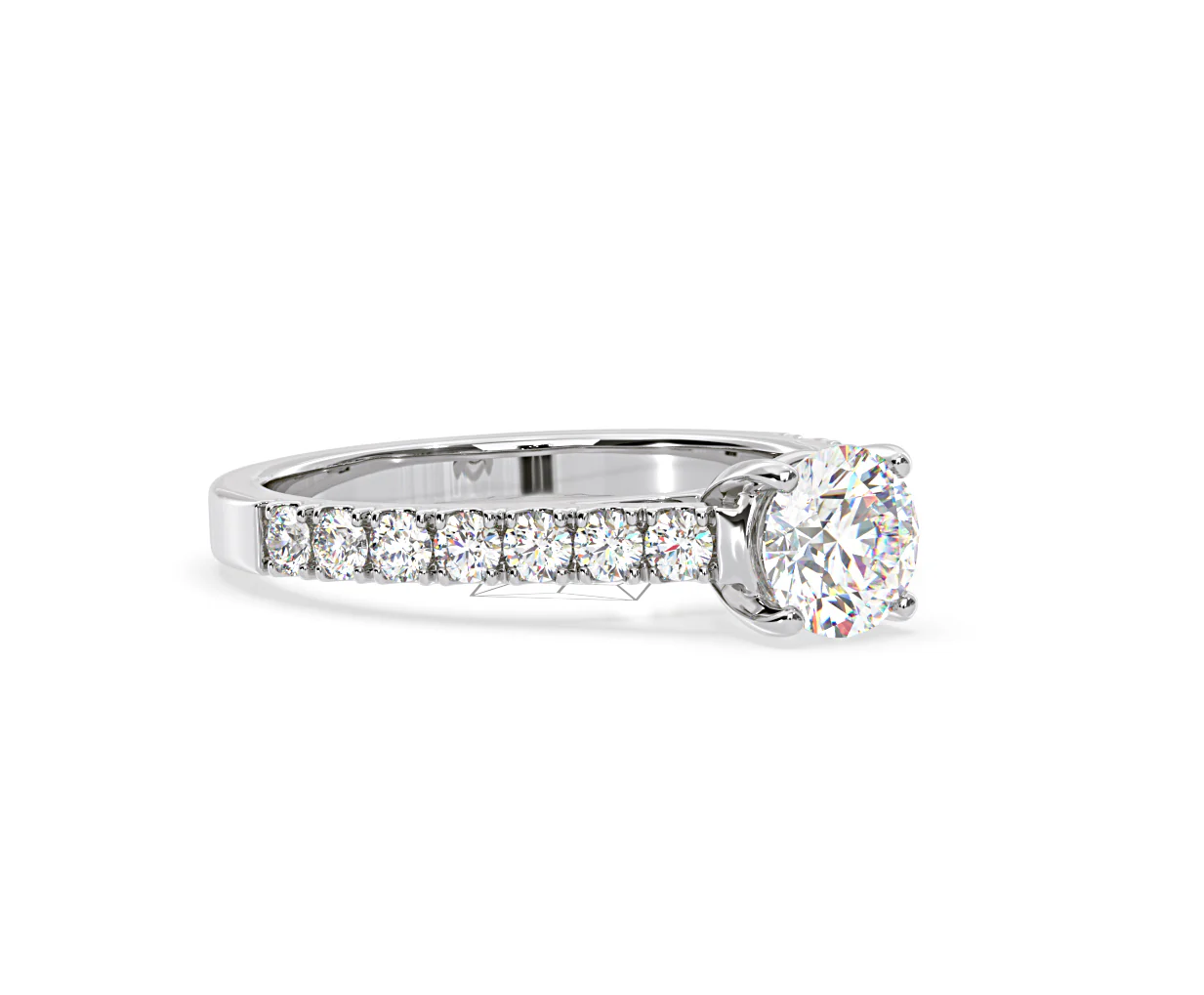 Natalia Lab Diamond Engagement Side Stone Ring Platinum 1.50CT F/VS1 - Image 159