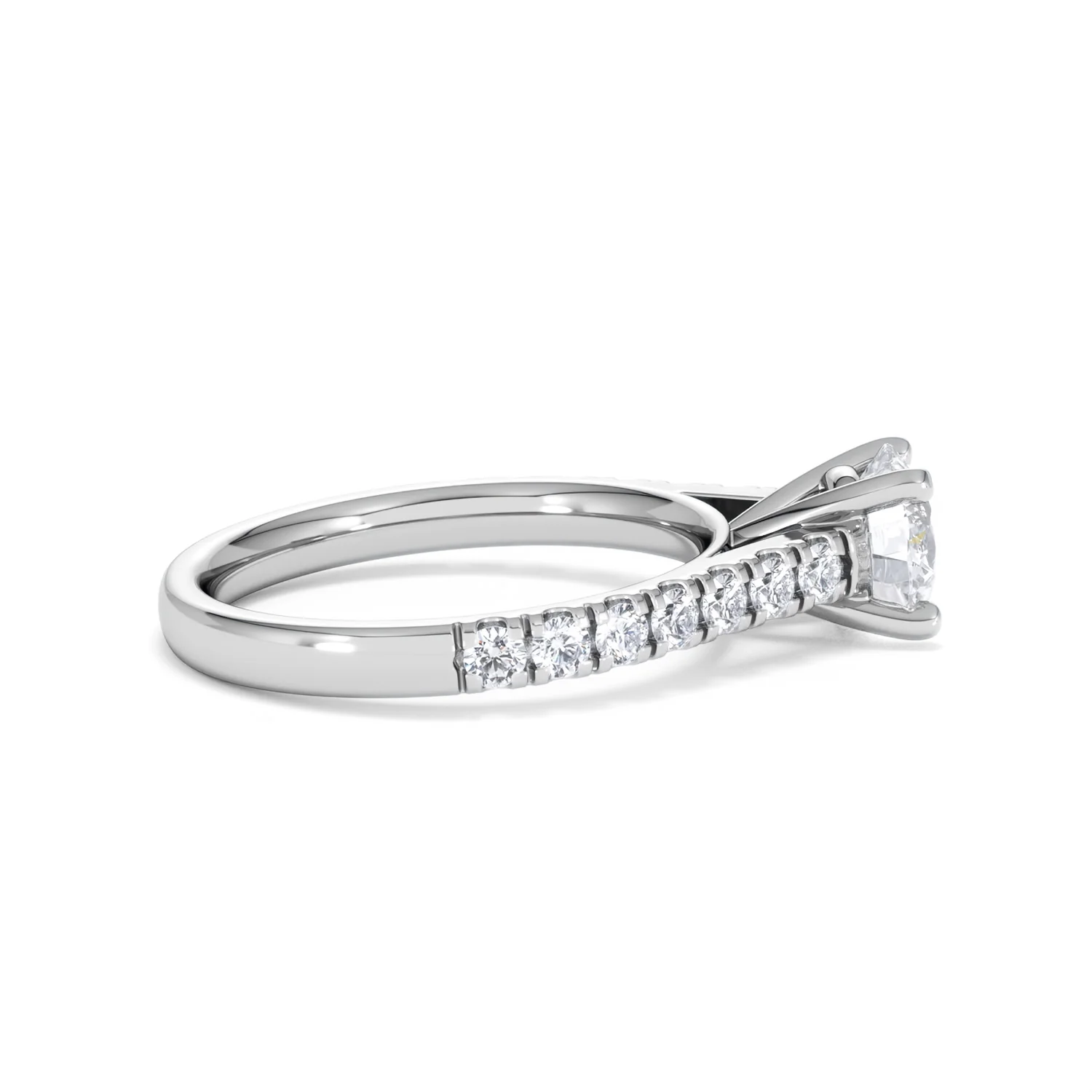 Natalia Lab Diamond Engagement Side Stone Ring Platinum 1.50CT F/VS1 - Image 29
