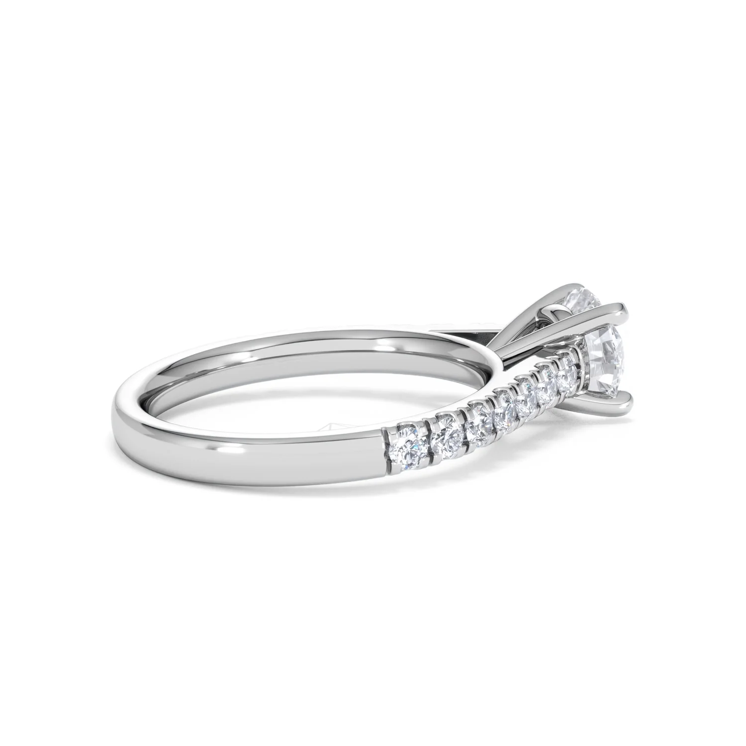 Natalia Lab Diamond Engagement Side Stone Ring Platinum 1.50CT F/VS1 - Image 33