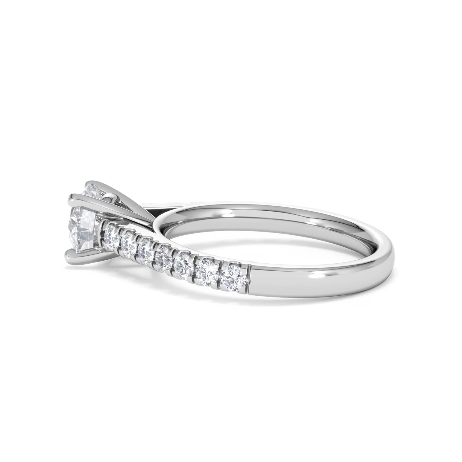 Natalia Lab Diamond Engagement Side Stone Ring Platinum 1.50CT F/VS1 - Image 65