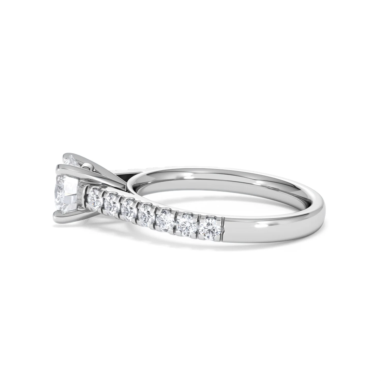 Natalia Lab Diamond Engagement Side Stone Ring Platinum 1.50CT F/VS1 - Image 67