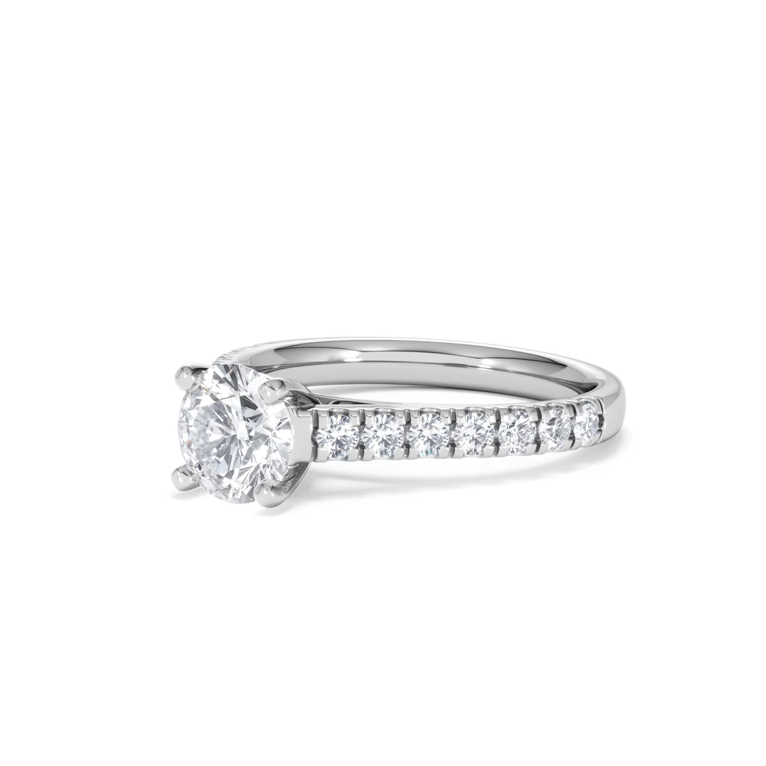 Natalia Lab Diamond Engagement Side Stone Ring Platinum 1.50CT F/VS1 - Image 80