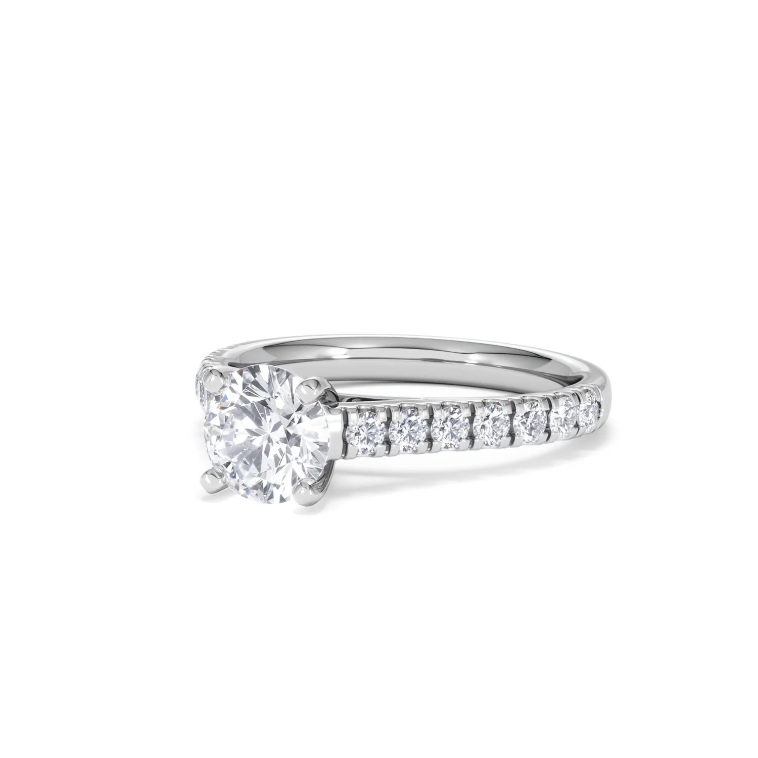 Natalia Lab Diamond Engagement Side Stone Ring Platinum 1.50CT F/VS1 - Image 82