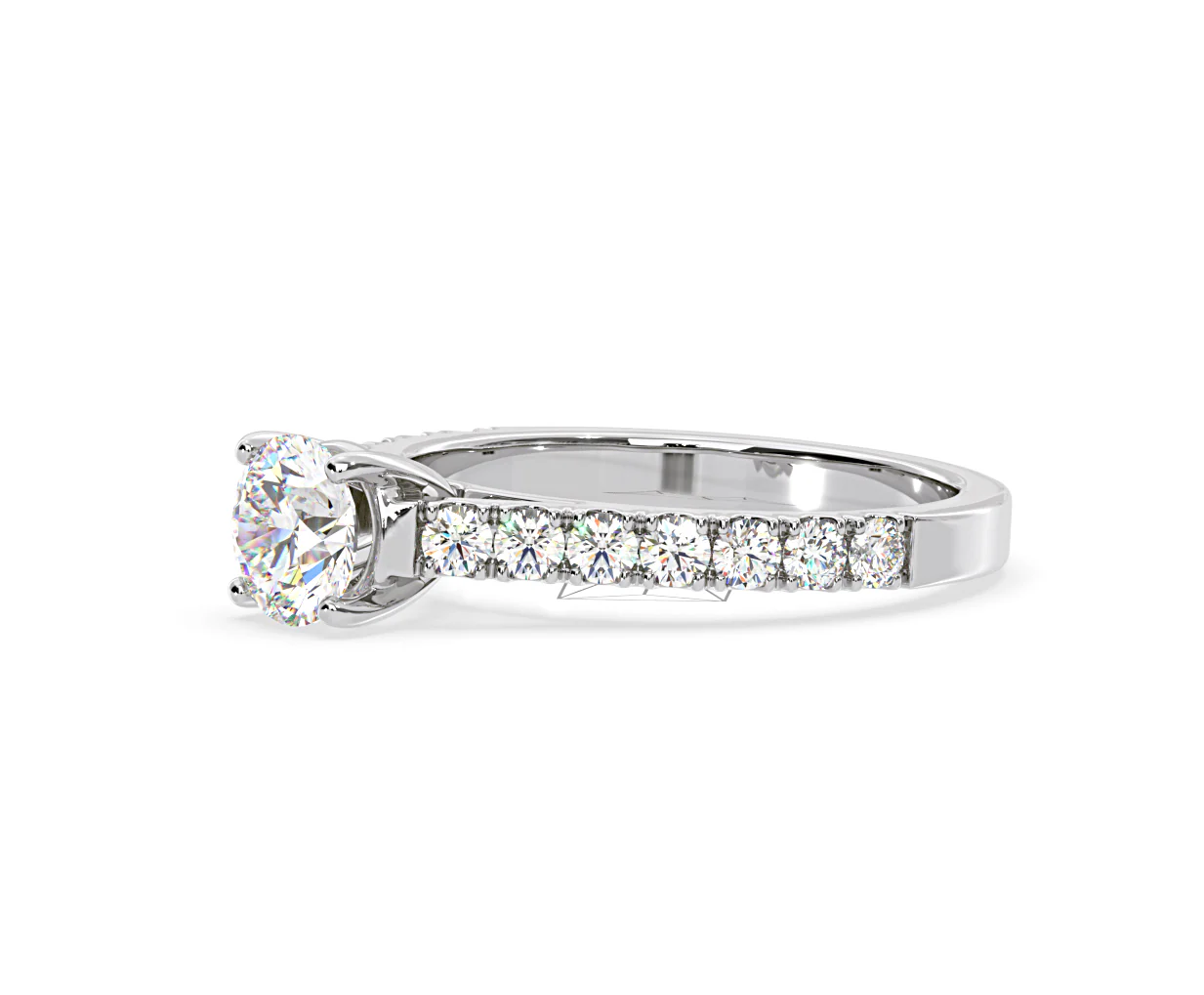 Natalia Lab Diamond Engagement Side Stone Ring Platinum 1.50CT F/VS1 - Image 99