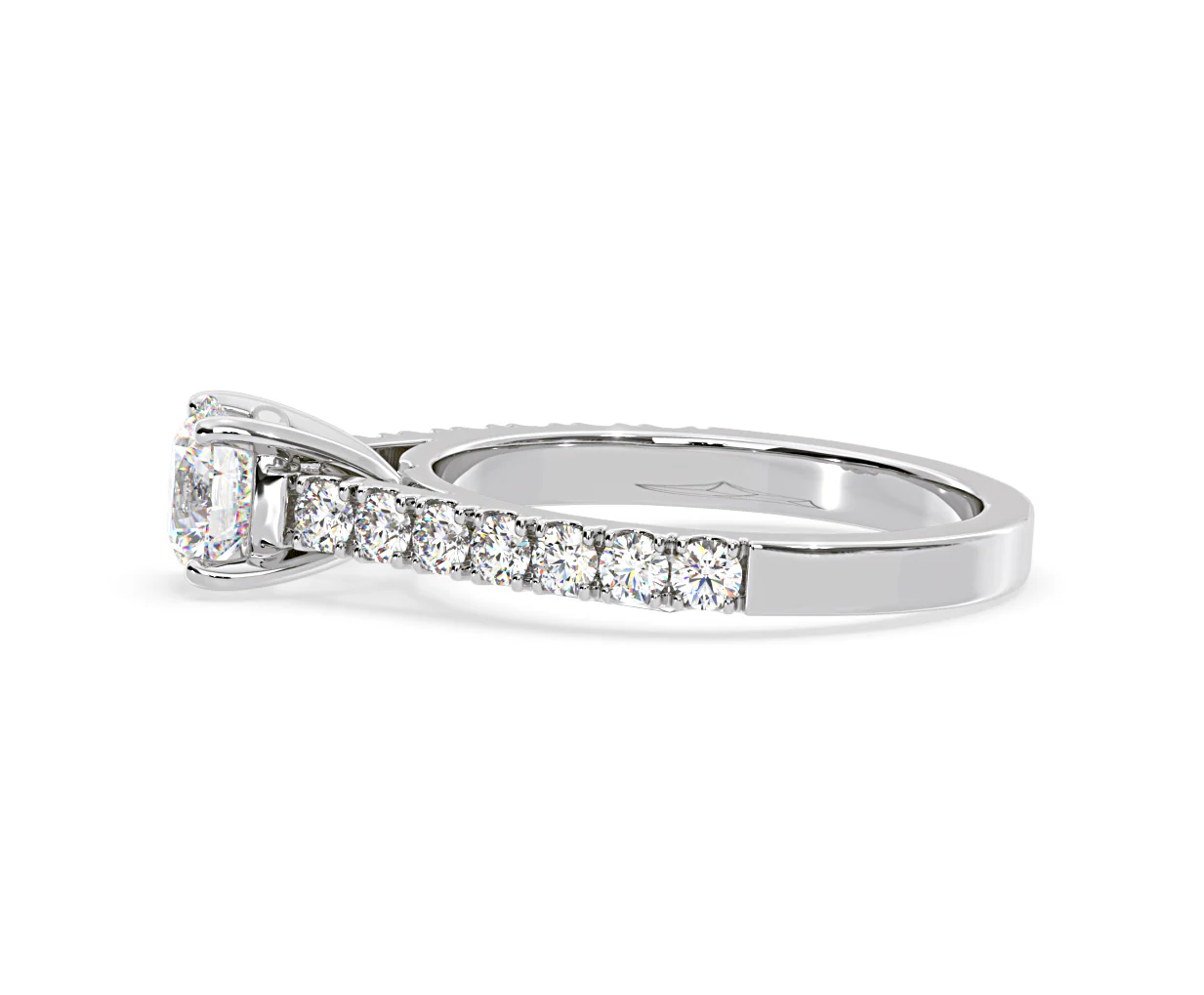Natalia Lab Diamond Engagement Side Stone Ring Platinum 2.00CT F/VS1 - Image 107