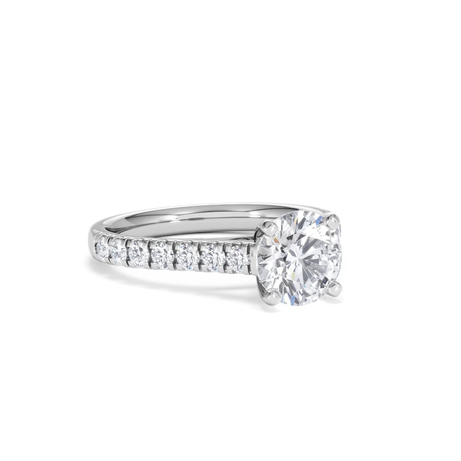 Natalia Lab Diamond Engagement Side Stone Ring Platinum 2.00CT F/VS1 - Image 14