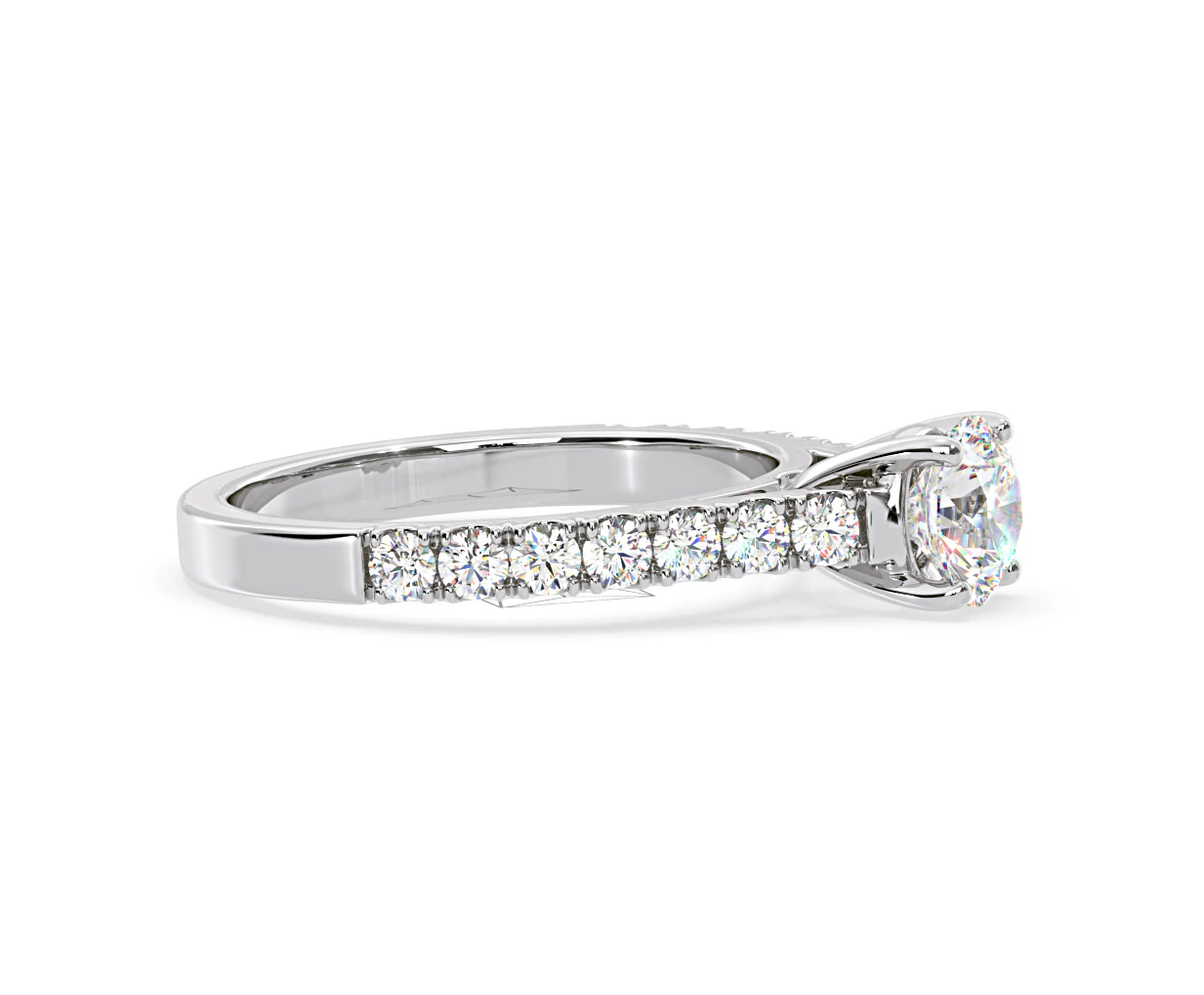 Natalia Lab Diamond Engagement Side Stone Ring Platinum 2.00CT F/VS1 - Image 152
