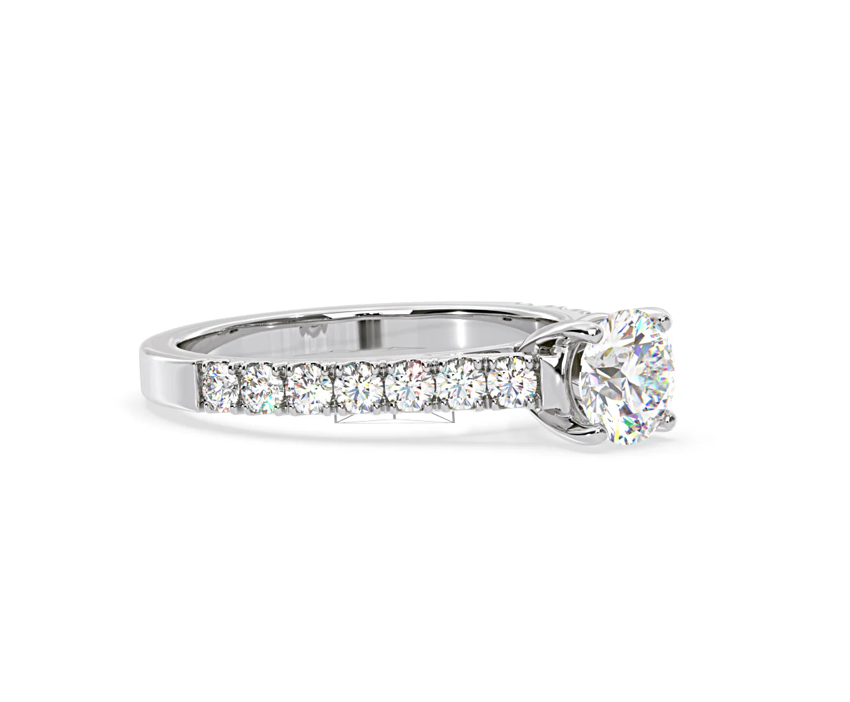 Natalia Lab Diamond Engagement Side Stone Ring Platinum 2.00CT F/VS1 - Image 157
