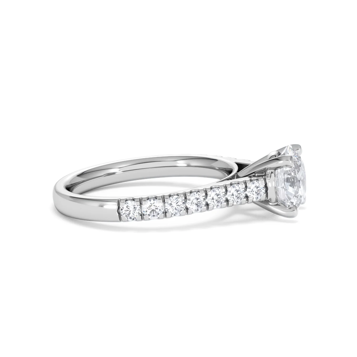 Natalia Lab Diamond Engagement Side Stone Ring Platinum 2.00CT F/VS1 - Image 25