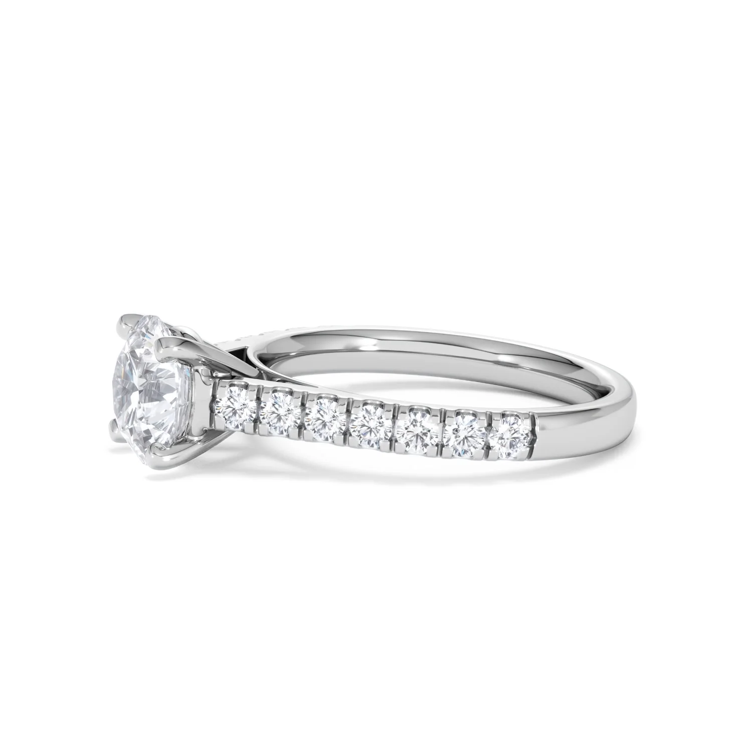 Natalia Lab Diamond Engagement Side Stone Ring Platinum 2.00CT F/VS1 - Image 73