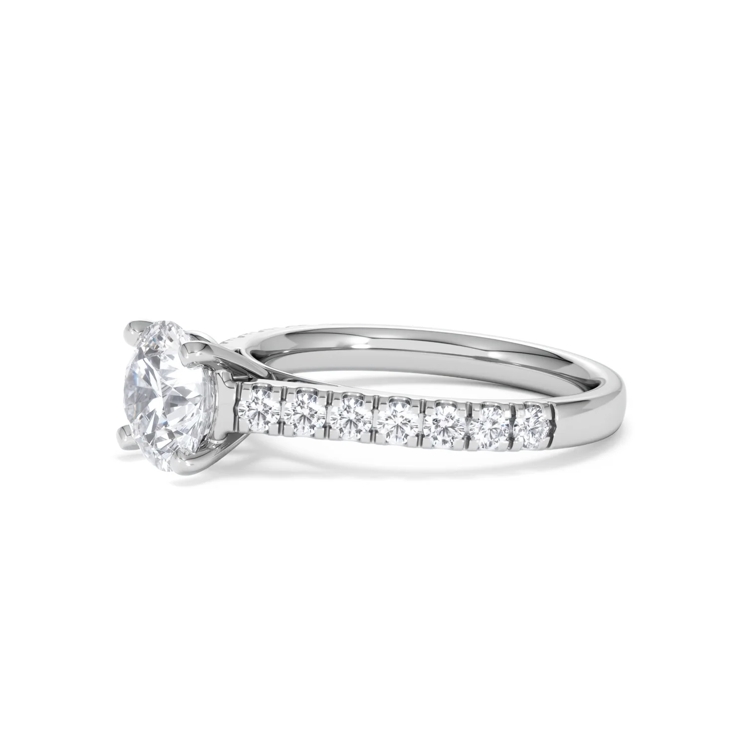 Natalia Lab Diamond Engagement Side Stone Ring Platinum 2.00CT F/VS1 - Image 75