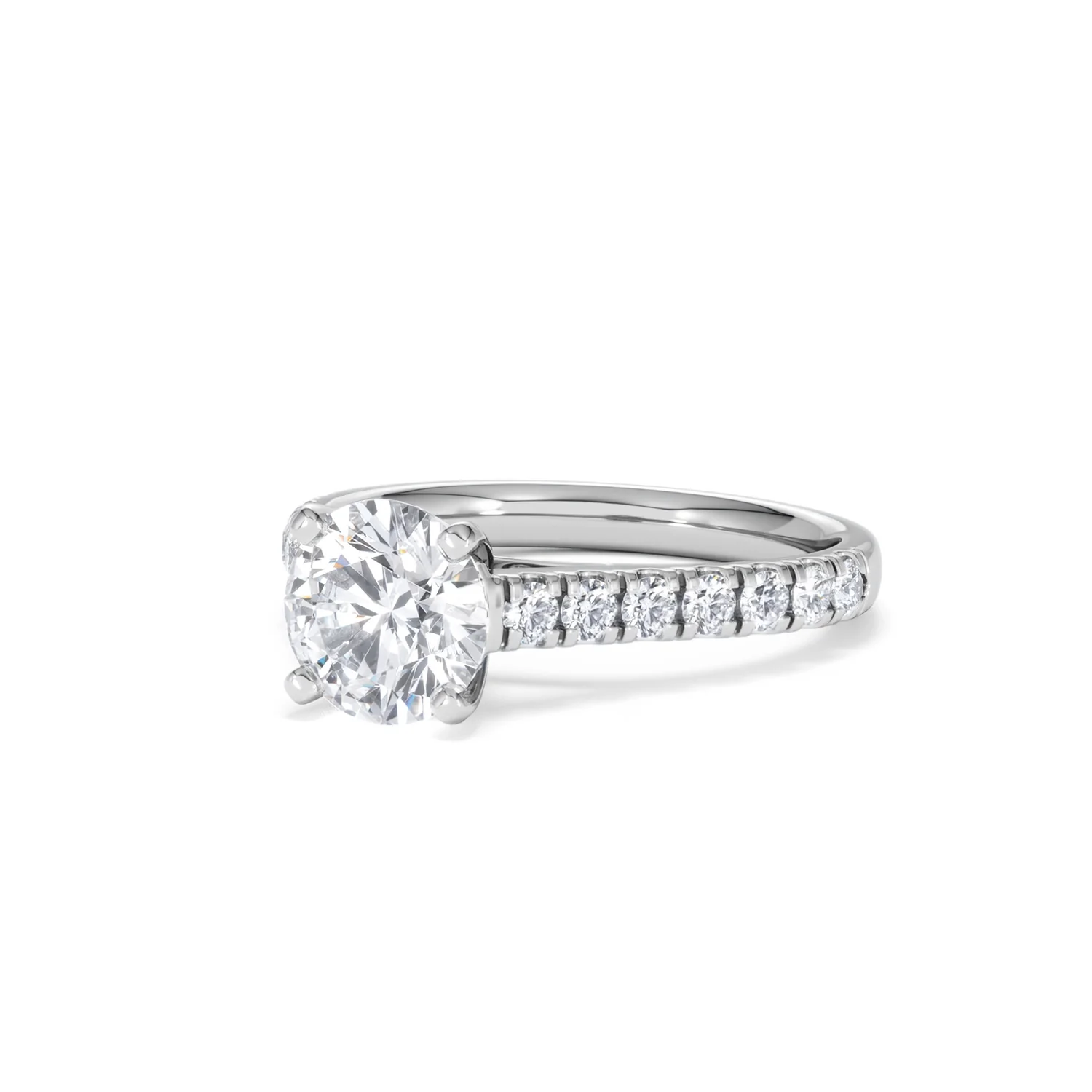 Natalia Lab Diamond Engagement Side Stone Ring Platinum 2.00CT F/VS1 - Image 82