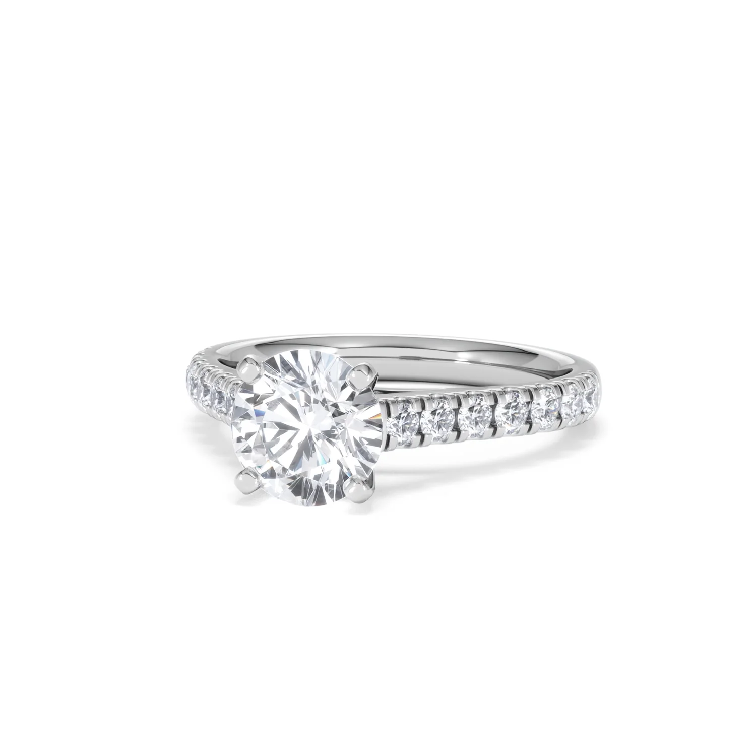 Natalia Lab Diamond Engagement Side Stone Ring Platinum 2.00CT F/VS1 - Image 84
