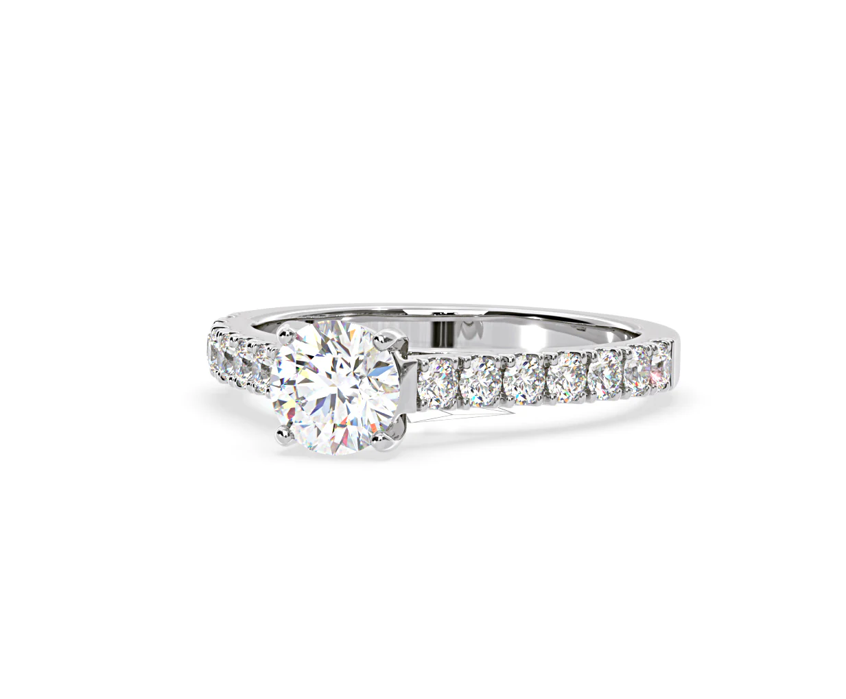 Natalia Lab Diamond Engagement Side Stone Ring Platinum 2.00CT F/VS1 - Image 92