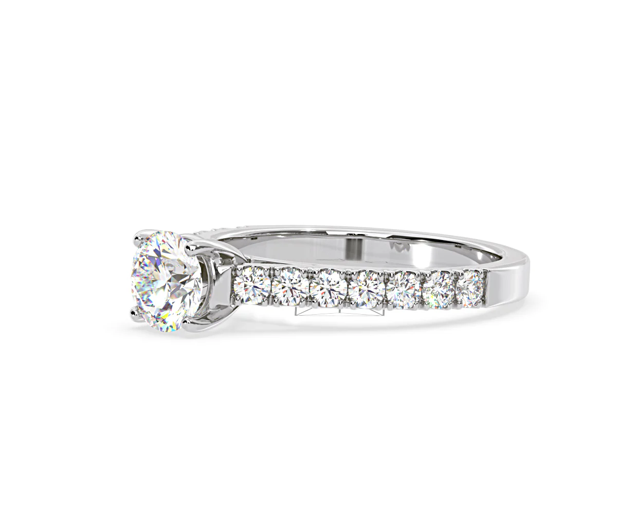 Natalia Lab Diamond Engagement Side Stone Ring Platinum 2.00CT F/VS1 - Image 98