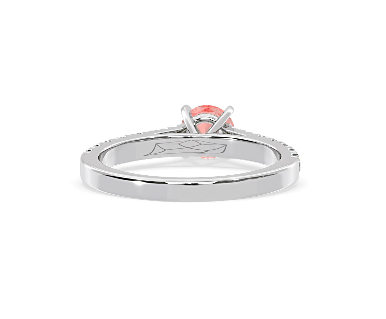 Natalia Pink Lab Diamond 0.91ct Side Stone Ring in Platinum - Elara Collection - Image 48