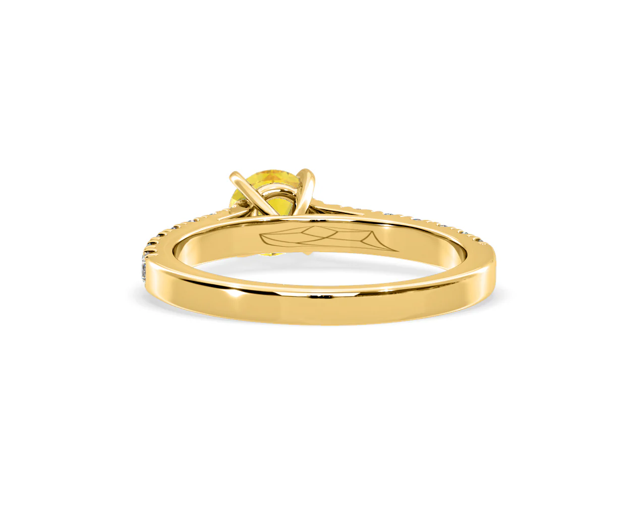 Natalia Yellow Lab Diamond 0.91ct Side Stone Ring in 18K Yellow Gold - Elara Collection - Image 45