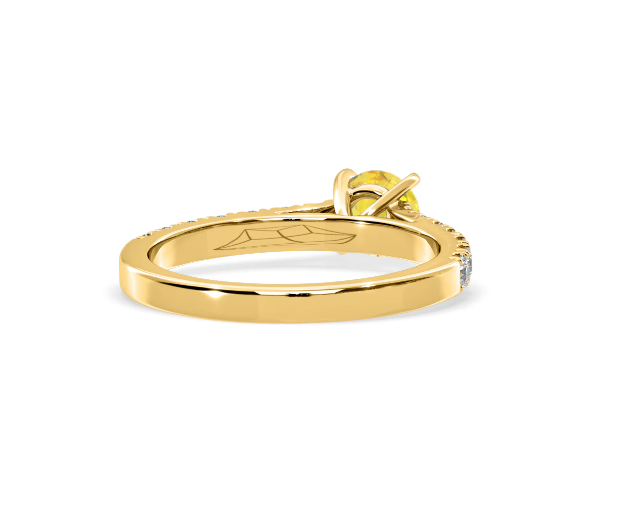 Natalia Yellow Lab Diamond 0.91ct Side Stone Ring in 18K Yellow Gold - Elara Collection - Image 52