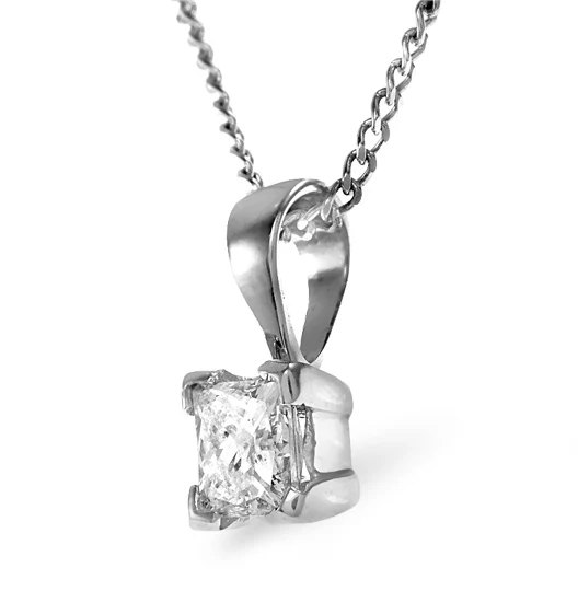 Olivia Platinum Lab Diamond Pendant Necklace 0.50CT F/VS - Image 2