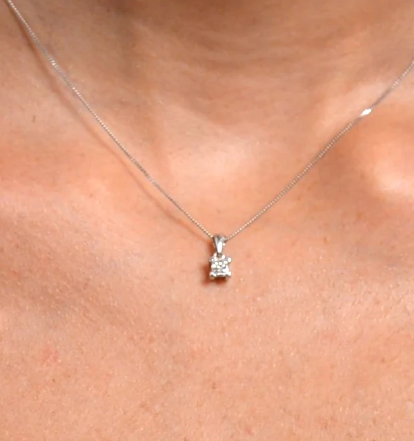 Olivia Platinum Lab Diamond Pendant Necklace 0.50CT F/VS - Image 4