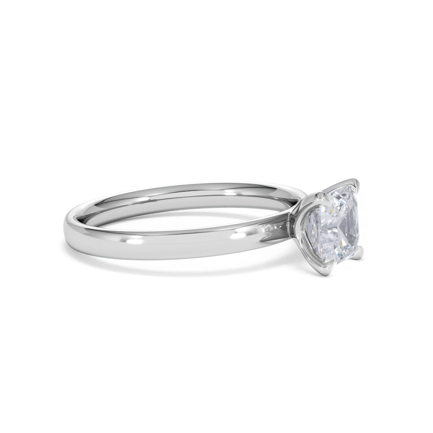 Origin 1.00ct Asscher Cut Lab Diamond Solitaire Engagement Ring in 18K White Gold - Image 21
