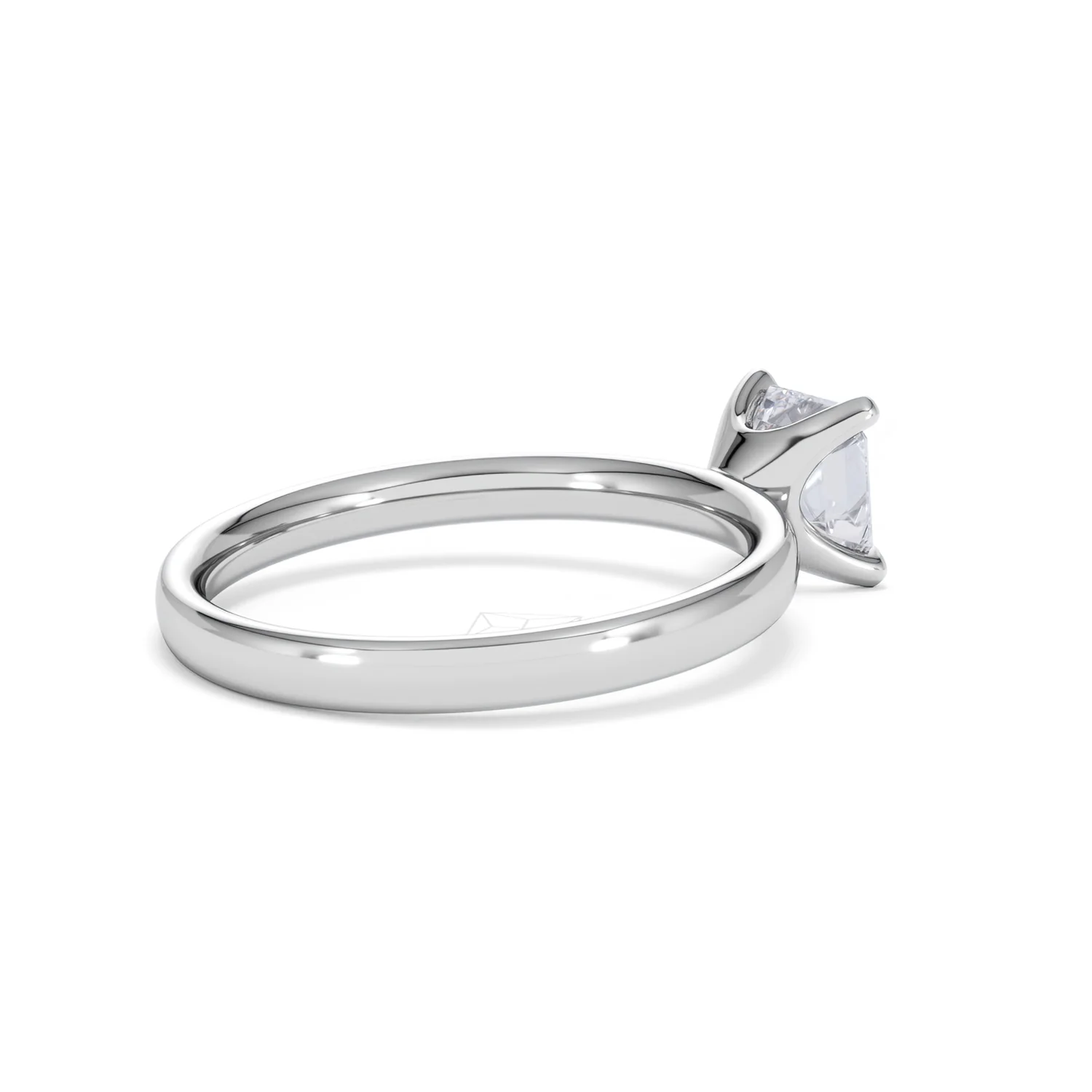 Origin 1.00ct Asscher Cut Lab Diamond Solitaire Engagement Ring in 18K White Gold - Image 36