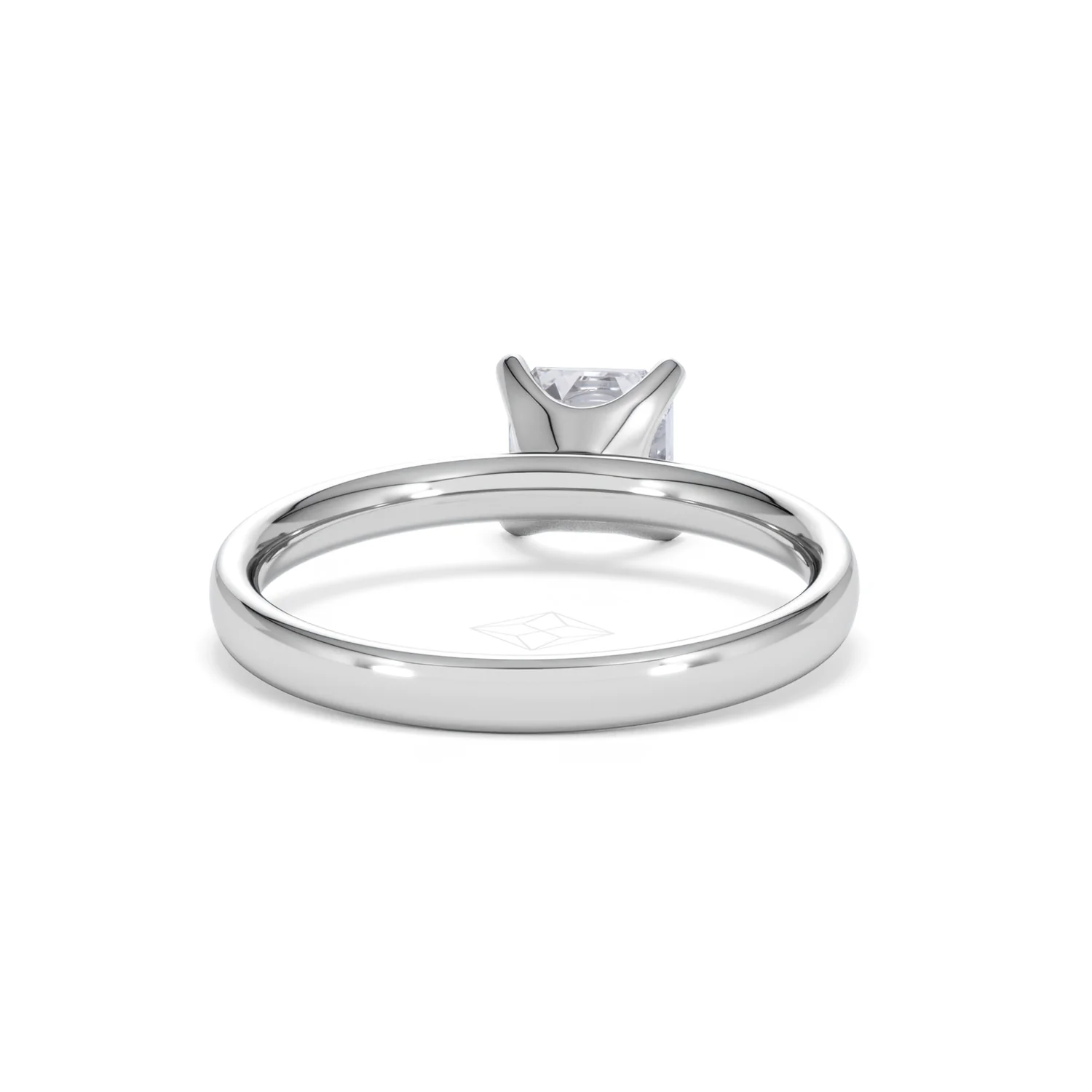Origin 1.00ct Asscher Cut Lab Diamond Solitaire Engagement Ring in 18K White Gold - Image 46