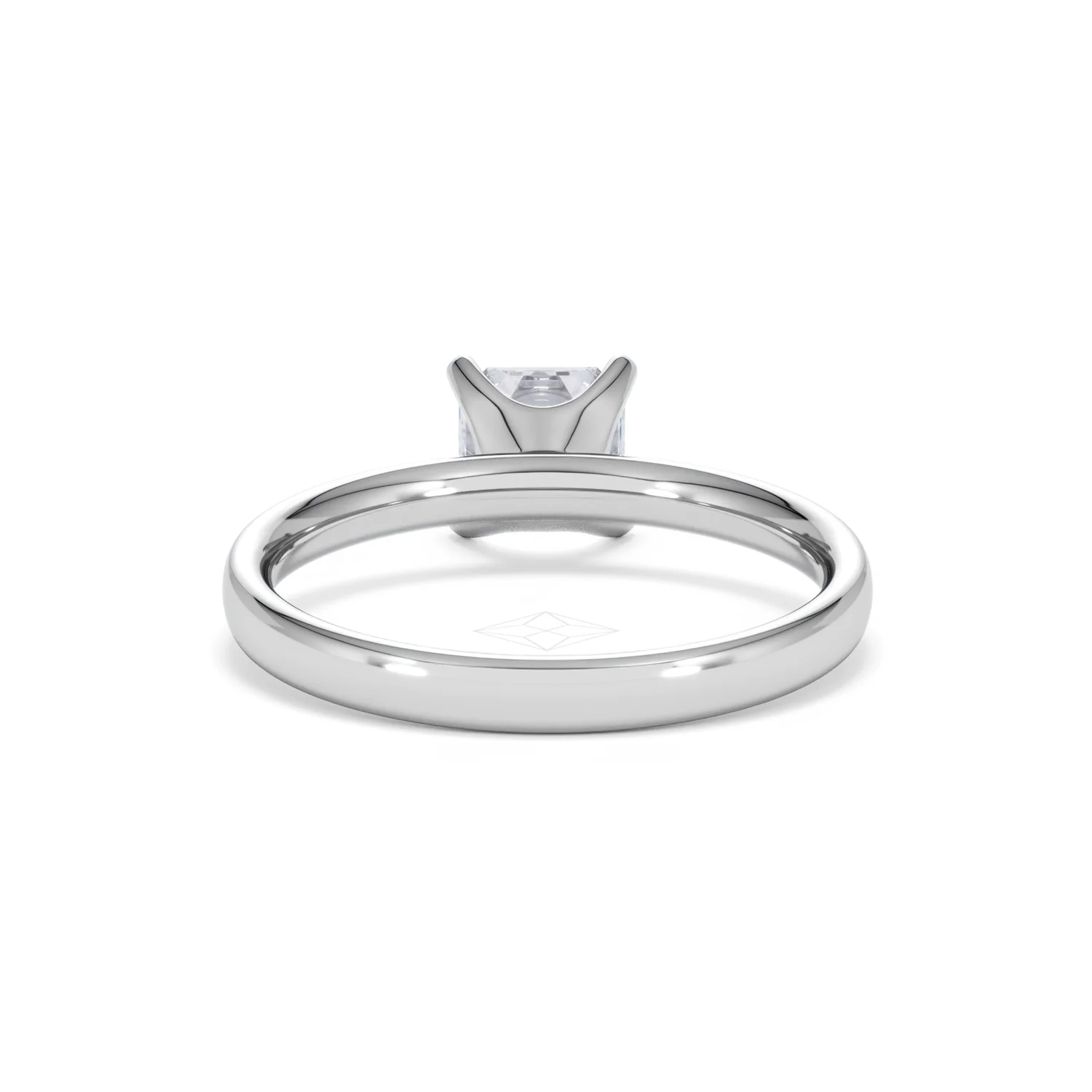 Origin 1.00ct Asscher Cut Lab Diamond Solitaire Engagement Ring in 18K White Gold - Image 48