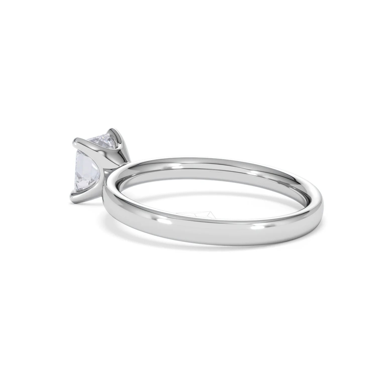 Origin 1.00ct Asscher Cut Lab Diamond Solitaire Engagement Ring in 18K White Gold - Image 60
