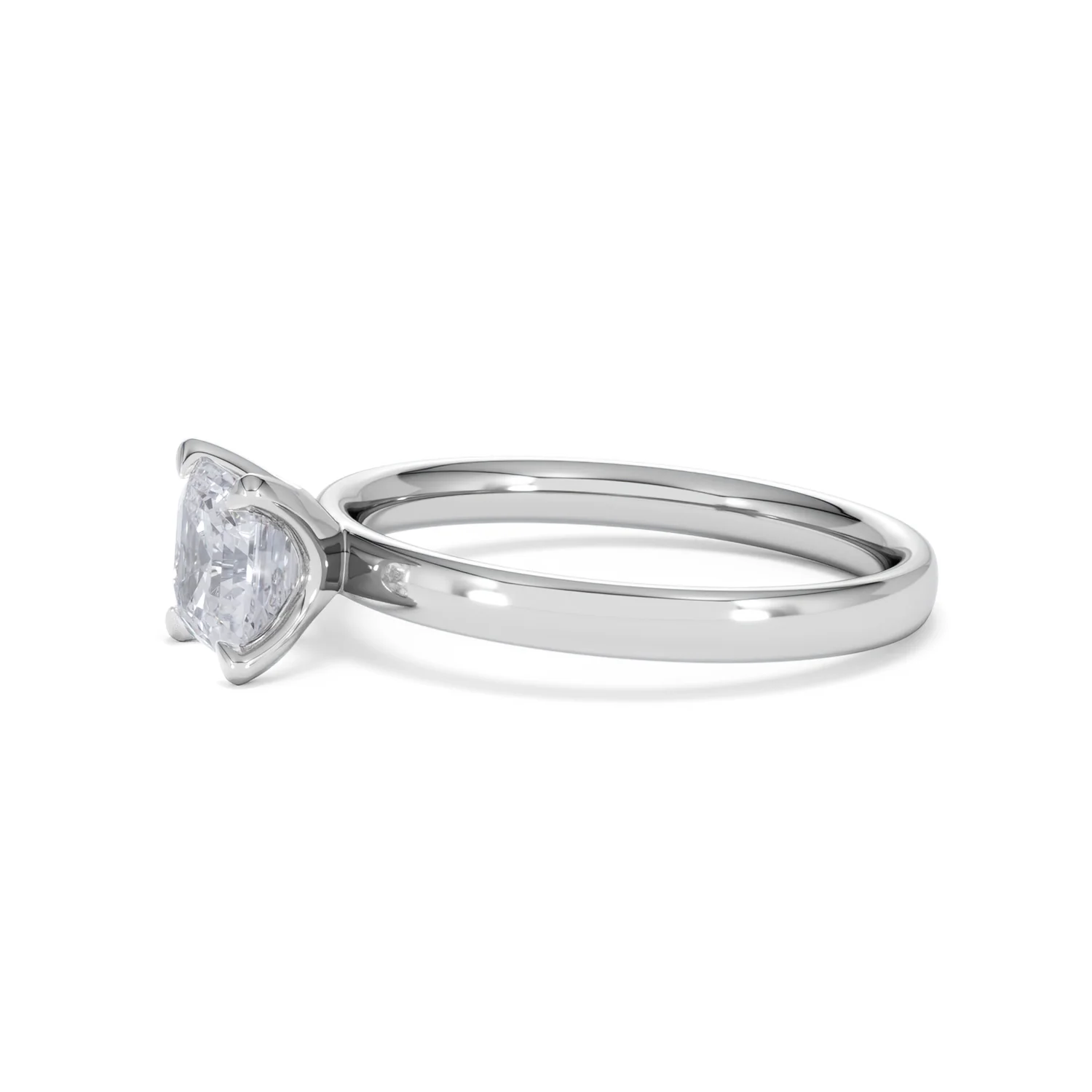 Origin 1.00ct Asscher Cut Lab Diamond Solitaire Engagement Ring in 18K White Gold - Image 73
