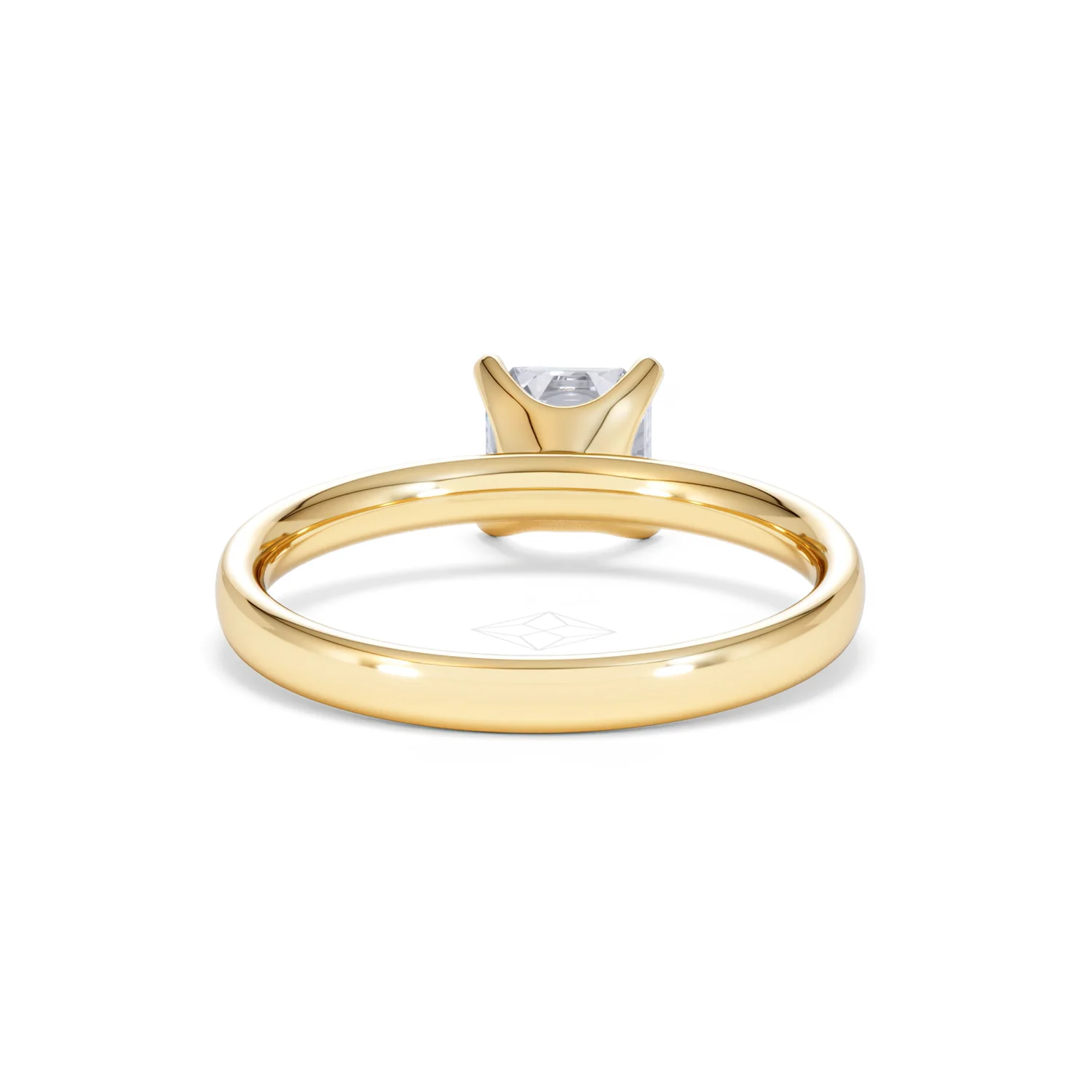 Origin 1.00ct Asscher Cut Lab Diamond Solitaire Engagement Ring in 18K Yellow Gold - Image 46