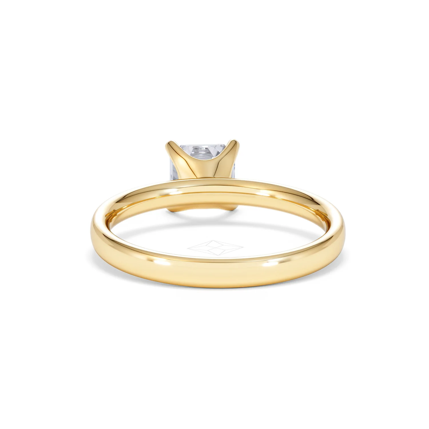 Origin 1.00ct Asscher Cut Lab Diamond Solitaire Engagement Ring in 18K Yellow Gold - Image 48