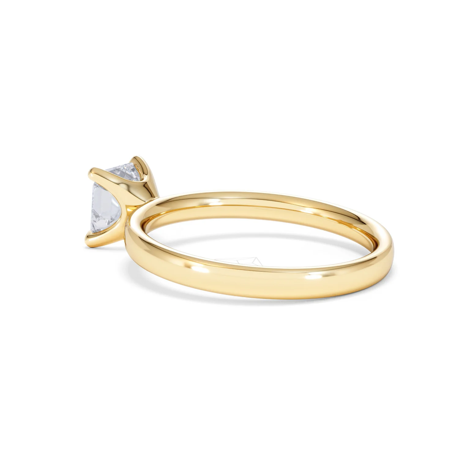 Origin 1.00ct Asscher Cut Lab Diamond Solitaire Engagement Ring in 18K Yellow Gold - Image 59
