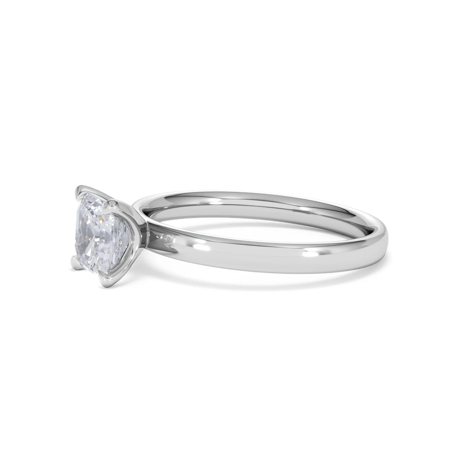 Origin 1.00ct Asscher Cut Lab Diamond Solitaire Engagement Ring in Platinum - Image 74
